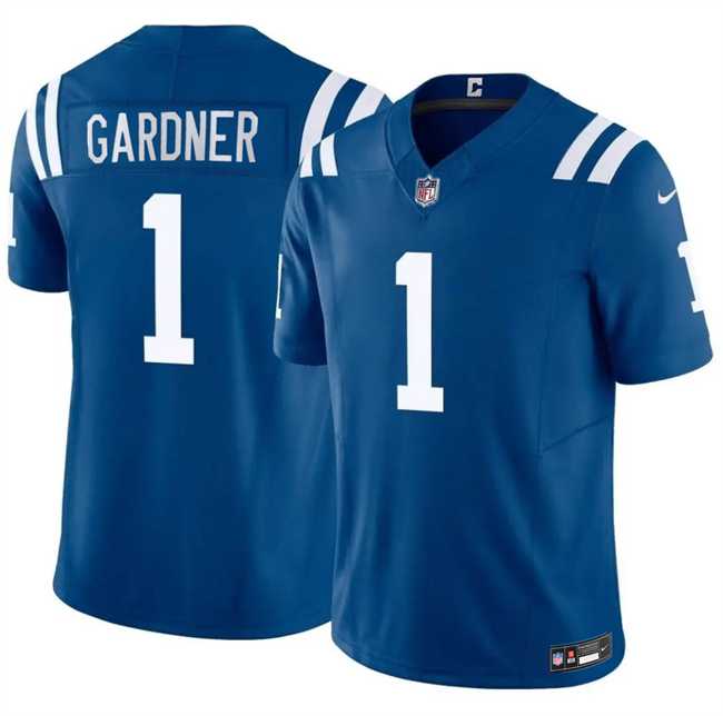 Mens Indianapolis Colts #1 Sauce Gardner Blue 2025 F.U.S.E. Vapor Limited Stitched Jersey Dzhi->indianapolis colts->NFL Jersey