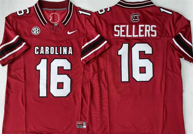 Men%27s South Carolina Fighting Gamecocks #16 LaNorris Sellers Red 2026 F.U.S.E. Stitched Jersey->south carolina gamecocks->NCAA Jersey