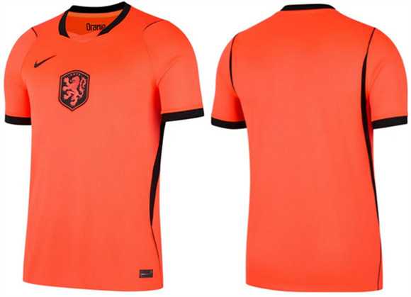 Men%27s Netherlands Custom Orange 2026 Home Soccer Jersey->->Custom Jersey