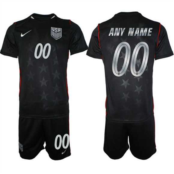 Men%27s United States Custom Black 2026 Away Soccer Jersey Suit->->Custom Jersey