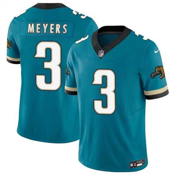 Men%27s Jacksonville Jaguars #3 Jokobi Meyers Teal 2025 F.U.S.E. Prowler Throwback Vapor Limited Stitched Jersey Dzhi->indianapolis colts->NFL Jersey