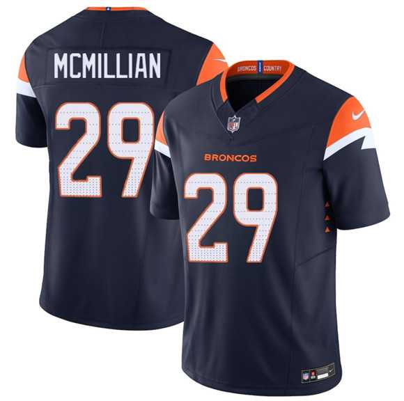 Mens Denver Broncos #29 JaQuan McMillan Navy F.U.S.E. Vapor Limited Stitched Jersey Dzhi->denver broncos->NFL Jersey