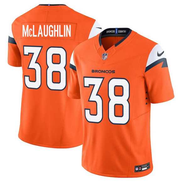 Mens Denver Broncos #38 Jaleel McLaughlin Orange 2025 F.U.S.E. Vapor Limited Stitched Jersey Dzhi->denver broncos->NFL Jersey