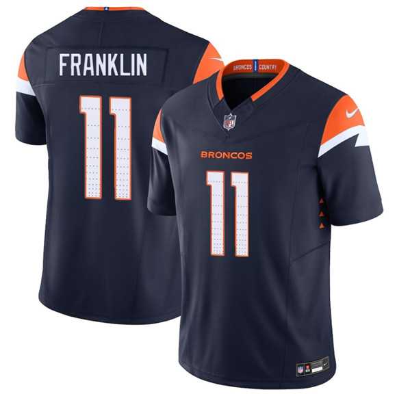Mens Denver Broncos #11 Troy Franklin Navy F.U.S.E. Vapor Limited Stitched Jersey Dzhi->denver broncos->NFL Jersey