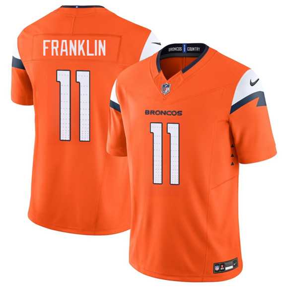 Mens Denver Broncos #11 Troy Franklin Orange 2025 F.U.S.E. Vapor Limited Stitched Jersey Dzhi->denver broncos->NFL Jersey