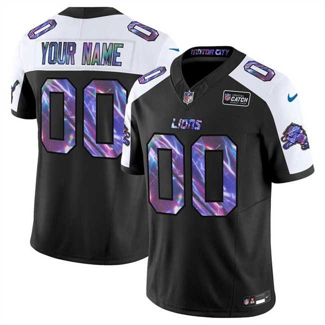 Men%27s Detroit Lions Active Player Custom Black Alternate 2025 Crucial Catch F.U.S.E. Vapor Limited Stitched Jersey->customized nfl jersey->Custom Jersey