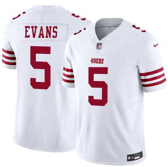 Mens San Francisco 49ers #5 Mike Evans White 2026 F.U.S.E. Vapor Untouchable Limited Stitched Jersey->san francisco 49ers->NFL Jersey