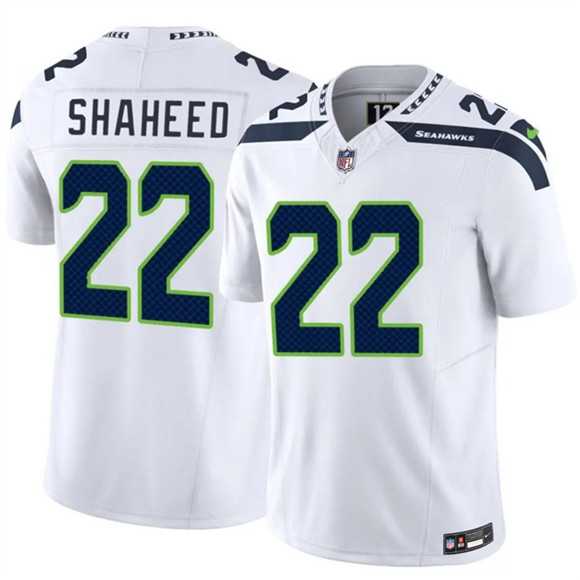 Mens Seattle Seahawks #22 Rashid Shaheed White 2025 F.U.S.E. Vapor Untouchable Limited Stitched Jersey Dzhi