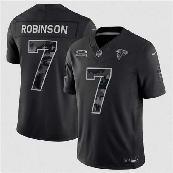 Men%27s Atlanta Falcons #7 Bijan Robinson Black F.U.S.E. 2026 Salute to Service Limited Stitched Jersey->baltimore ravens->NFL Jersey