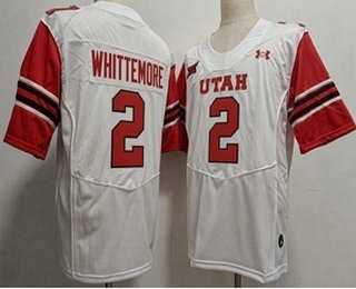 Mens Utah Utes #2 Creed Whittemore White College Jersey->utah utes->NCAA Jersey