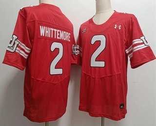 Mens Utah Utes #2 Creed Whittemore Red Retro College Throwback Jersey->utah utes->NCAA Jersey