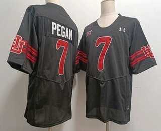 Mens Utah Utes #7 Braden Pegan Black College Jersey->utah utes->NCAA Jersey