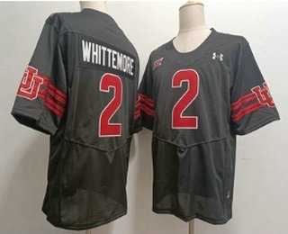 Mens Utah Utes #2 Creed Whittemore Black College Jersey->utah utes->NCAA Jersey
