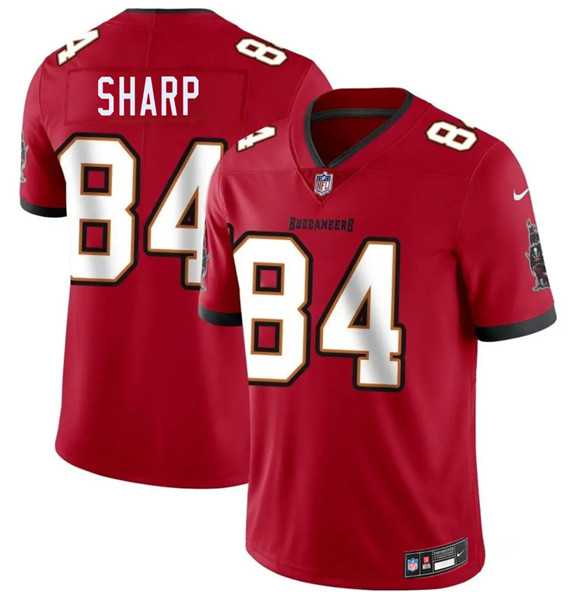 Men%27s Tampa Bay Buccaneers #84 Bauer Sharp Red 2026 Draft Vapor Limited Stitched Jersey->tampa bay buccaneers->NFL Jersey
