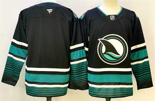 Mens San Jose Sharks Blank Black 2024-25 Alternate Stitched Hockey Jersey->san jose sharks->NHL Jersey