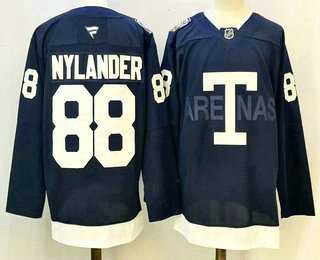 Men%27s Toronto Maple Leafs #88 William Nylander Navy Heritage Classic Stitched Authentic Jersey->utah mammoth->NHL Jersey