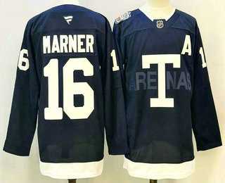 Men%27s Toronto Maple Leafs #16 Mitch Marner Navy Heritage Classic Stitched Authentic Jersey->seattle kraken->NHL Jersey