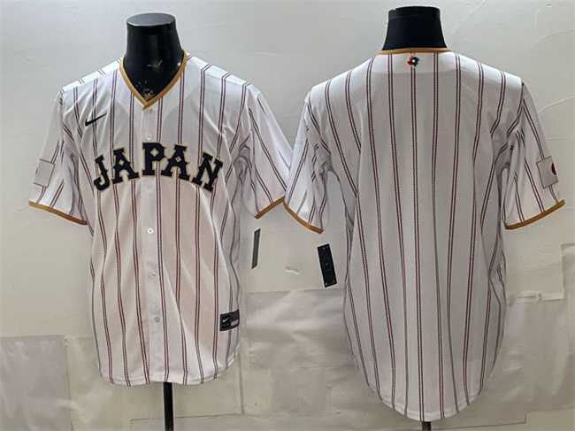 Men%27s Japan Blank White 2026 World Baseball Classic Home Stadium Stitched Jersey->2026 world baseball classic->MLB Jersey