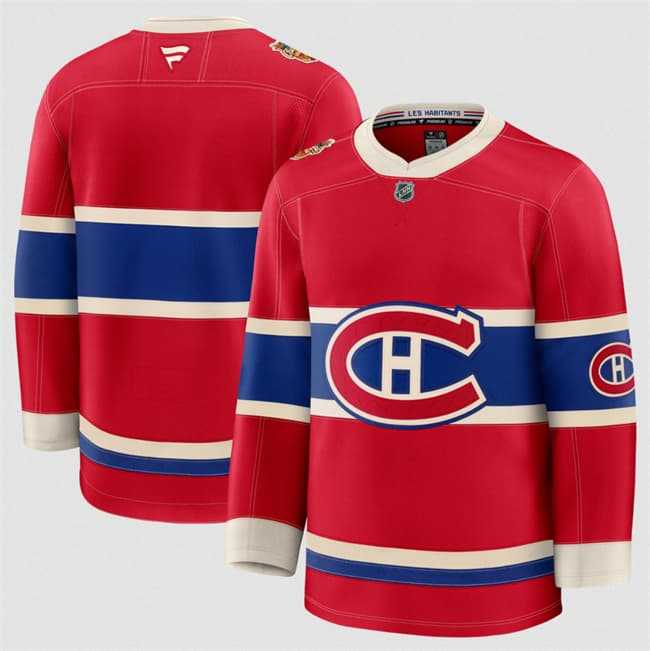Men%27s Montreal Canadiens Blank Red 2026 Heritage Classic Premium Stitched Jersey->montreal canadiens->NHL Jersey