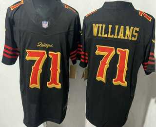 Men%27s San Francisco 49ers #71 Trent Williams Limited Black Rivalries FUSE Vapor Jersey->houston texans->NFL Jersey