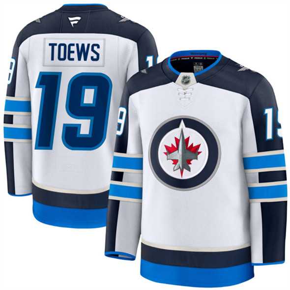 Mens Winnipeg Jets #19 Jonathan Toews White 2024-25 Away Stitched Hockey Jersey Dzhi