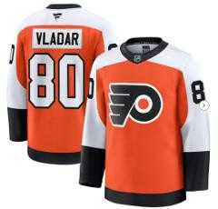 Men%27s Philadelphia Flyers #80 Dan Vladar Orange 2024-25 Home Stitched Hockey Jersey Dzhi->philadelphia flyers->NHL Jersey