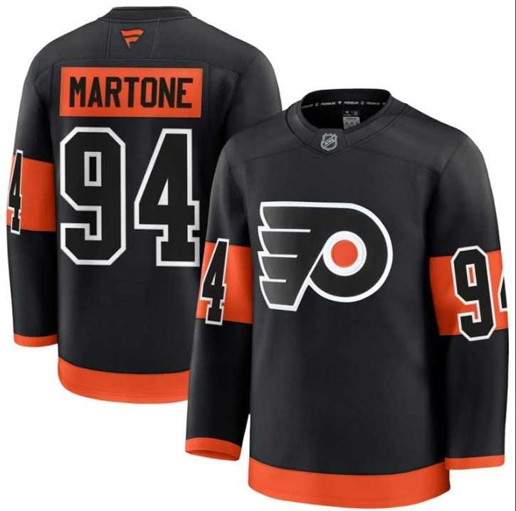 Men%27s Philadelphia Flyers #94 Porter Martone Fanatics Black Alternate Premium Jersey Dzhi->olympics usa jerseys->NHL Jersey