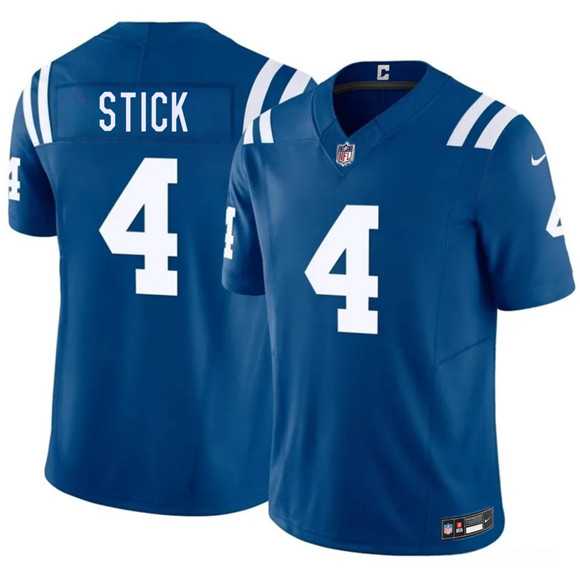 Men%27s Indianapolis Colts #4 Easton Stick Blue 2026 F.U.S.E. Vapor Limited Stitched Jersey Dzhi->detroit lions->NFL Jersey
