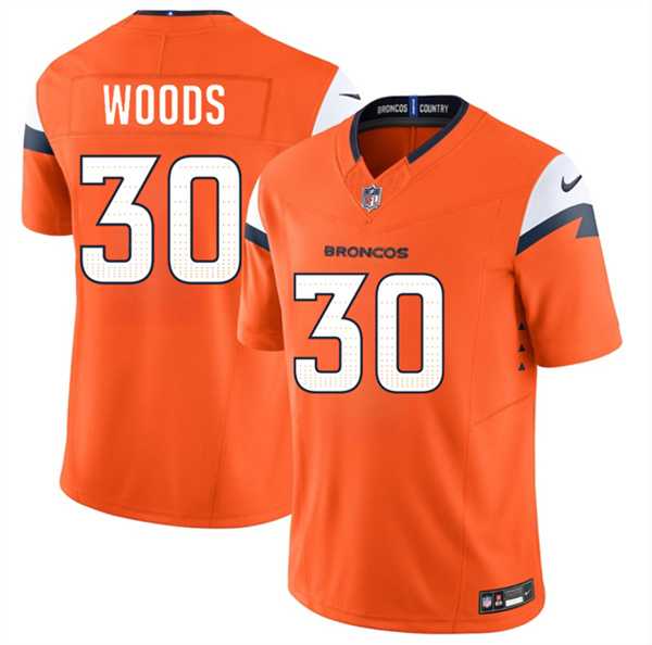 Men%27s Denver Broncos #30 Mike Woods Orange 2026 F.U.S.E. Vapor Limited Stitched Jersey Dzhi->dallas cowboys->NFL Jersey