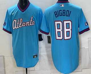 Men%27s Atlanta Braves #88 Big Boi Blue 2026 City Connect Stadium Stitched Jersey->winnipeg jets->NHL Jersey