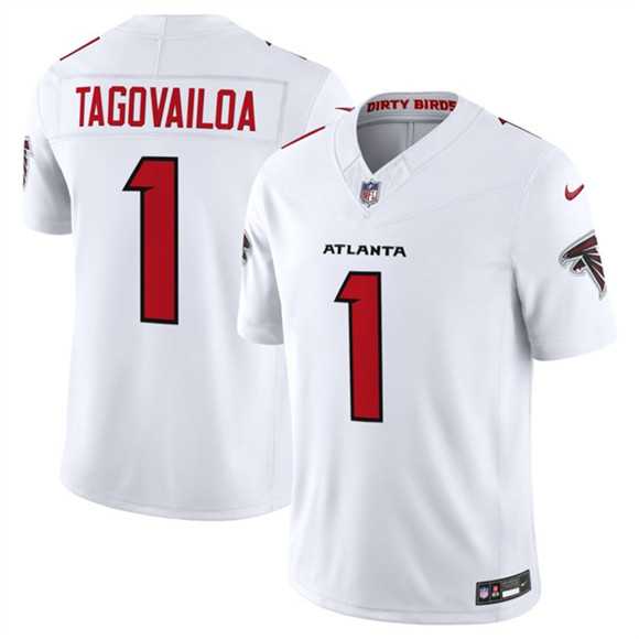 Men%27s Atlanta Falcons #1 Tua Tagovailoa White 2026 New F.U.S.E. Vapor Untouchable Limited Stitched Jersey Dzhi->atlanta falcons->NFL Jersey