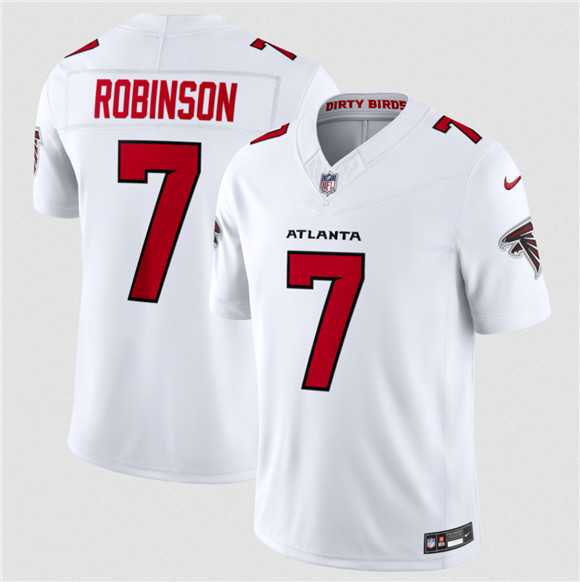 Men%27s Atlanta Falcons #7 Bijan Robinson White 2026 New F.U.S.E. Vapor Untouchable Limited Stitched Jersey Dzhi->atlanta falcons->NFL Jersey