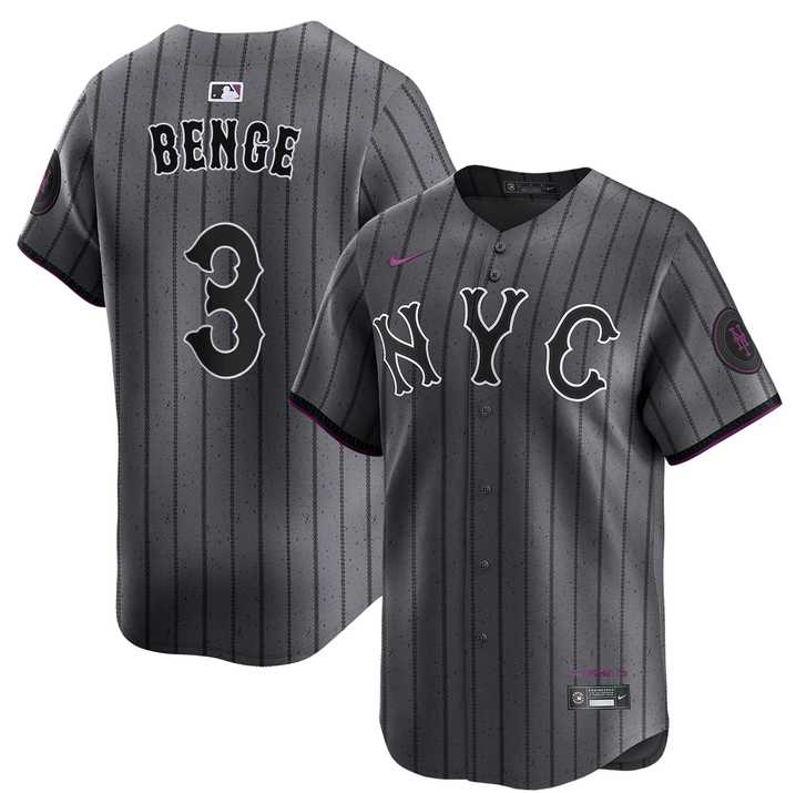 Men%27s New York Mets #3 Carson Benge Navy City Connect Stitched Jersey Dzhi->new york mets->MLB Jersey