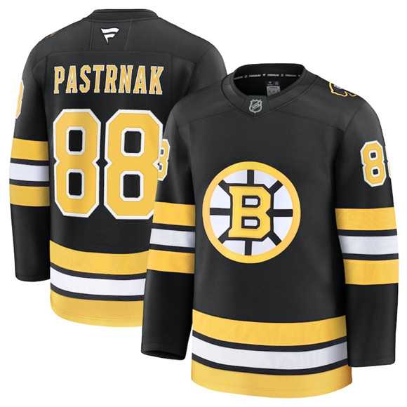 Men%27s Boston Bruins #88 David Pastrnak Black 2025 Home Stitched Hockey Jersey Dzhi->detroit red wings->NHL Jersey