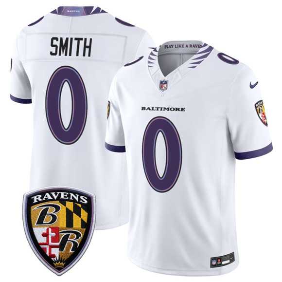 Men%27s Baltimore Ravens #0 Roquan Smith White 2026 F.U.S.E. Vapor Limited Stitched Jersey Dzhi->atlanta falcons->NFL Jersey