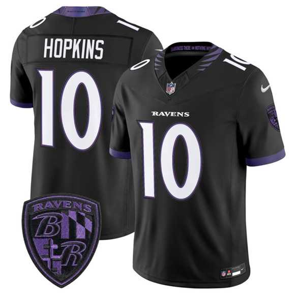 Men%27s Baltimore Ravens #10 DeAndre Hopkins Black 2026 F.U.S.E. Alternate Vapor Limited Stitched Jersey Dzhi->baltimore ravens->NFL Jersey