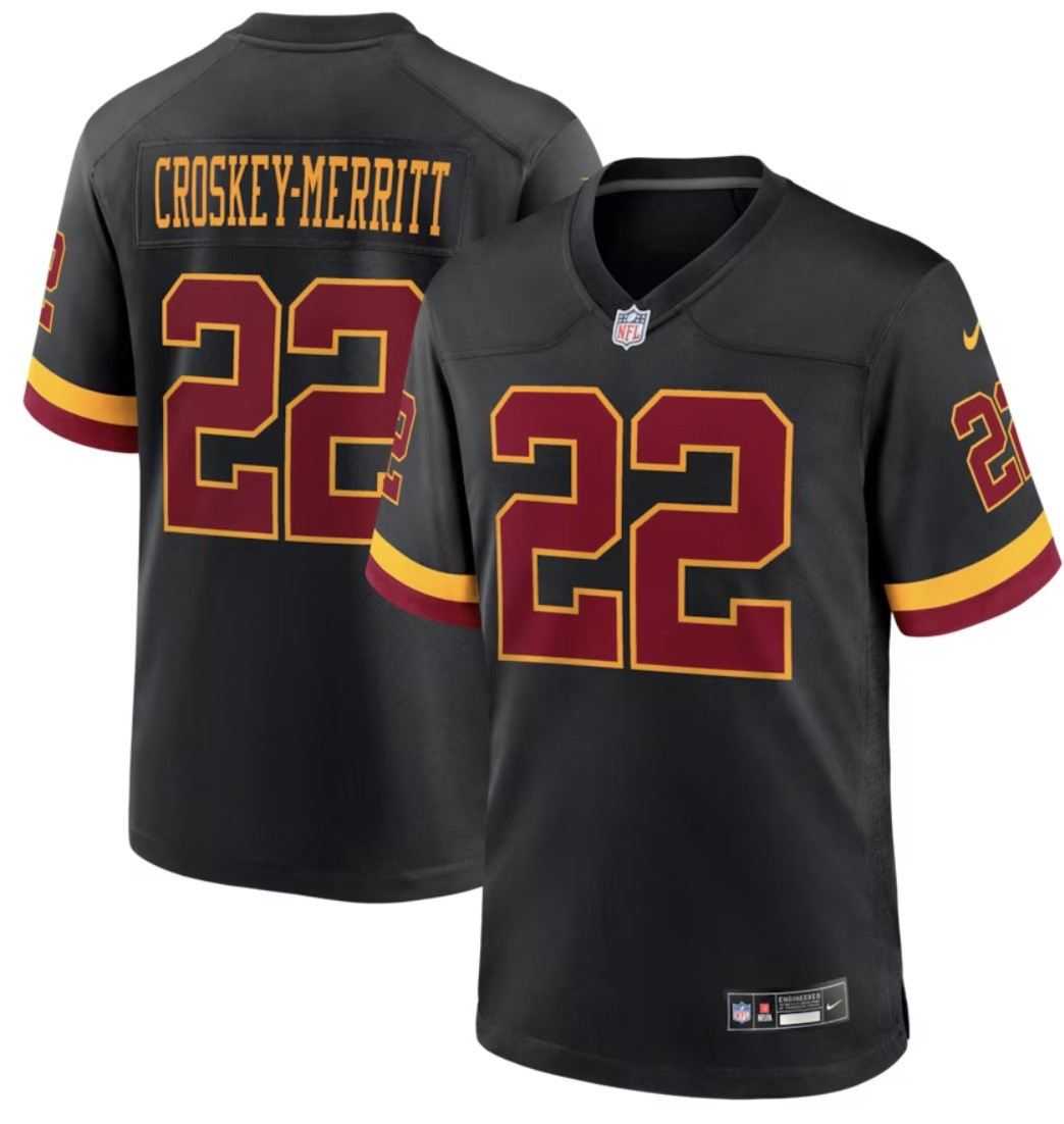 Men%27s Washington Commanders 22 CROSKEY MERRITT Black Vapor Limited Jersey Dzhi->washington commanders->NFL Jersey