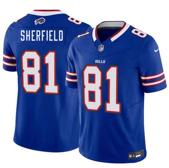 Men%27s Buffalo Bills #81 Trent Sherfield Blue 2026 Draft F.U.S.E. Vapor Untouchable Limited Stitched Jersey Dzhi->buffalo bills->NFL Jersey