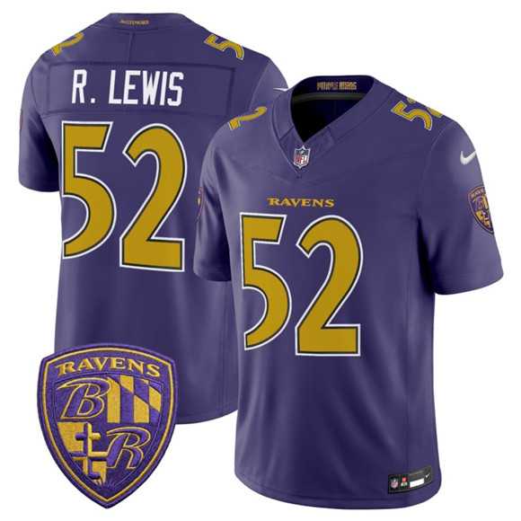 Men%27s Baltimore Ravens #52 Ray Lewis Purple 2026 F.U.S.E. Alternate Vapor Limited Stitched Jersey Dzhi->buffalo bills->NFL Jersey