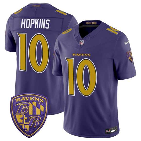 Men%27s Baltimore Ravens #10 DeAndre Hopkins Purple 2026 F.U.S.E. Alternate Vapor Limited Stitched Jersey Dzhi->baltimore ravens->NFL Jersey