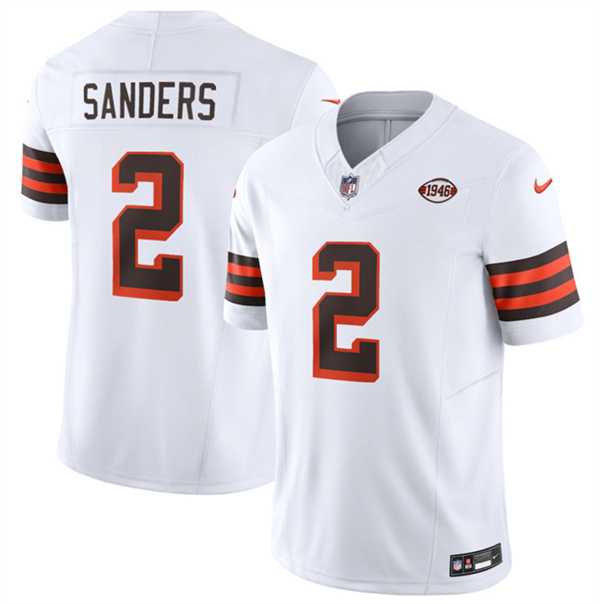 Men%27s Cleveland Browns #2 Shedeur Sanders White 2026 1946 Collection F.U.S.E. Vapor Limited Stitched Jersey Dzhi->cleveland browns->NFL Jersey