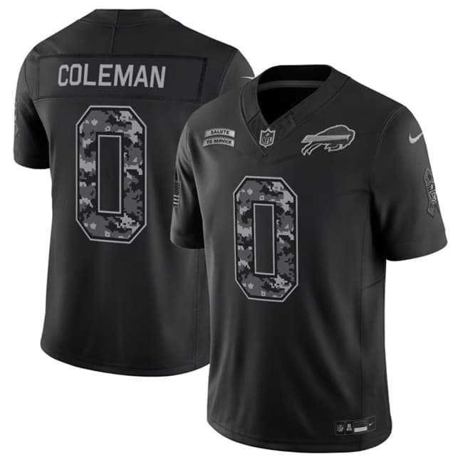 Men%27s Buffalo Bills #0 Keon Coleman Black 2026 F.U.S.E. Salute to Service Limited Stitched Jersey->buffalo bills->NFL Jersey