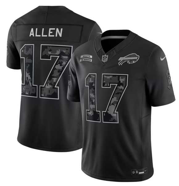 Men%27s Buffalo Bills #17 Josh Allen Black 2026 F.U.S.E. Salute to Service Limited Stitched Jersey->buffalo bills->NFL Jersey