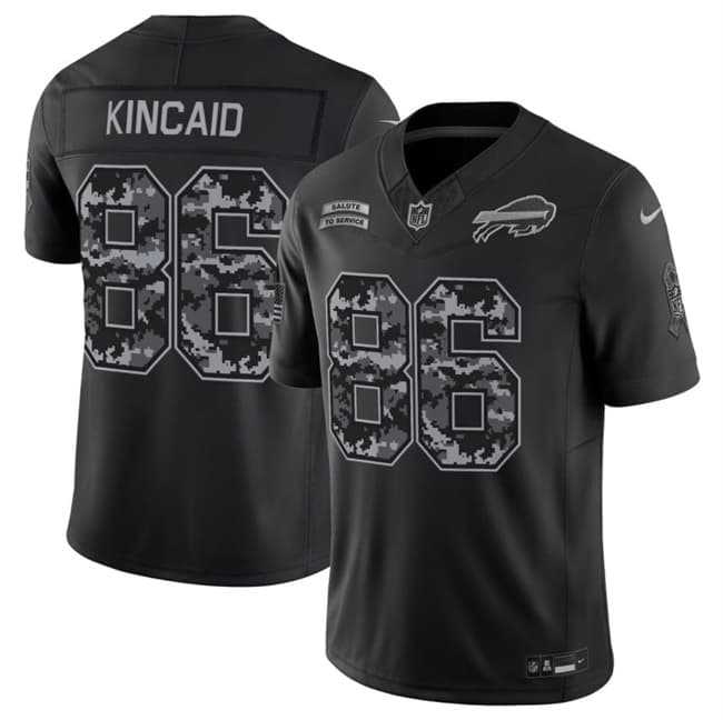 Men%27s Buffalo Bills #86 Dalton Kincaid Black 2026 F.U.S.E. Salute to Service Limited Stitched Jersey->buffalo bills->NFL Jersey