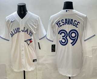 Men%27s Toronto Blue Jays #39 Trey Yesavage White Cool Base Stitched Jersey->toronto blue jays->MLB Jersey