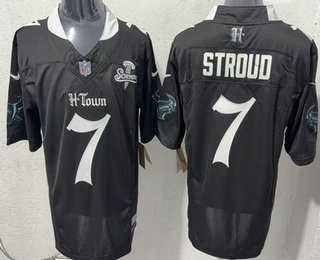 Men%27s Houston Texans #7 CJ Stroud Limited Black Screwstan FUSE Vapor Jersey Dzhi->houston texans->NFL Jersey