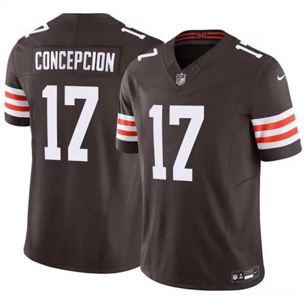 Men%27s Cleveland Browns #17 KC Concepcion Brown 2026 Draft F.U.S.E. Vapor Limited Stitched Jersey Dzhi->dallas cowboys->NFL Jersey