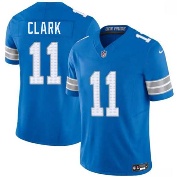 Men%27s Detroit Lions #11 Damone Clark Blue 2026 F.U.S.E. Vapor Limited Stitched Game Jersey Dzhi->detroit lions->NFL Jersey
