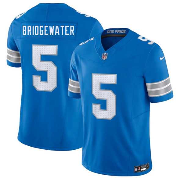 Men%27s Detroit Lions #5 Teddy Bridgewater Blue 2026 F.U.S.E. Vapor Limited Stitched Game Jersey Dzhi->dallas cowboys->NFL Jersey