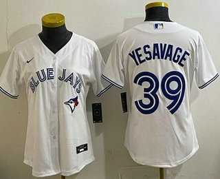 Women%27s Toronto Blue Jays #39 Trey Yesavage White Cool Base Jersey->mlb youth jerseys->MLB Jersey